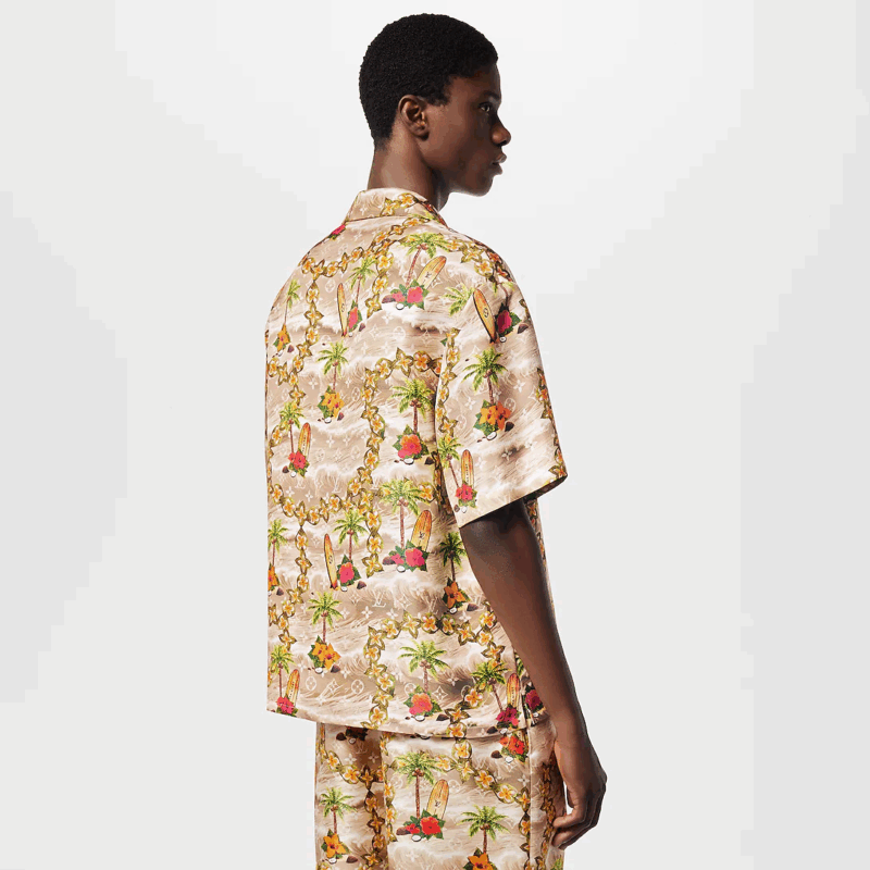 Monogram Short-Sleeved Silk Shirt - Image 2